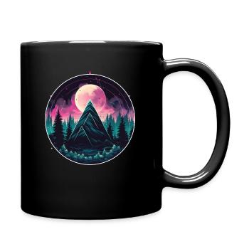 Synthwave Triangles - Full Colour Mug - black - Right