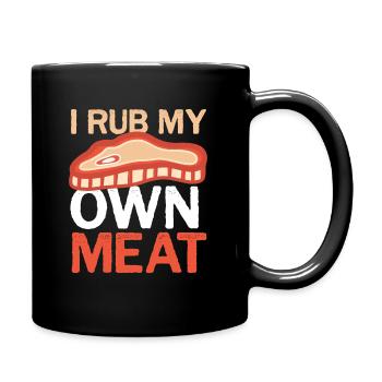 Barbecue Je frotte ma propre viande Grillmeister - Mug uni - noir - Droite