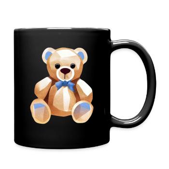 TEDDY BEAR - TEDDYBÄR - KUSCHELBÄR - PLÜSCHBÄR - Tasse einfarbig - Schwarz - Rechts