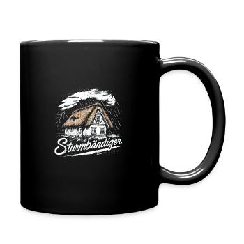 Dompteur de tempête Allemagne du Nord fierté chaume maison - Mug uni - noir - Droite