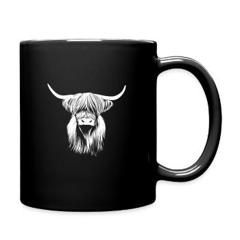 Highland Cattle Majestueux Vue Nature - Mug uni - noir - Droite