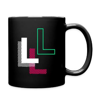 L Letter - Full Colour Mug - black - Right