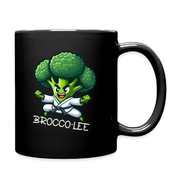Maître de karaté au brocoli - Mug uni - noir - Droite