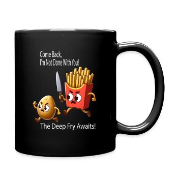Frites de pommes de terre amusantes - Mug uni - noir - Droite