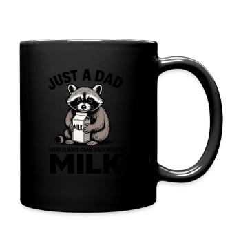 Lait de raton laveur – Cadeau amusant pour la fête des pères - Mug uni - noir - Droite
