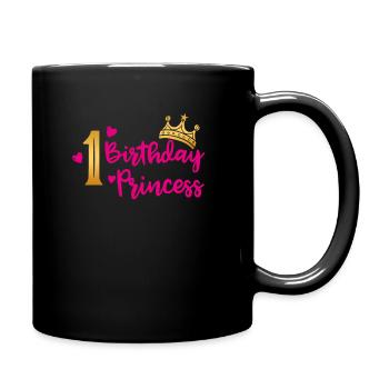 Anniversaire Princesse 1er anniversaire fille cadeau - Mug uni - noir - Droite