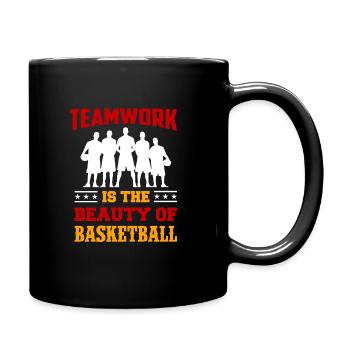Le travail d'équipe est la beauté de basket-ball cadeau - Mug uni - noir - Droite