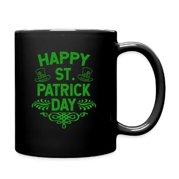 Happy St Patrick's Day Ireland holiday gift - Full Colour Mug - black - Right