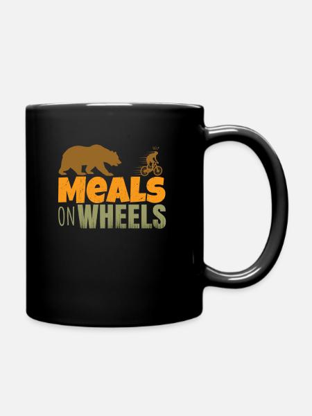 Bike-rider Meals on Wheels - Bicycle Rider Bike - Tasse einfarbig - Schwarz