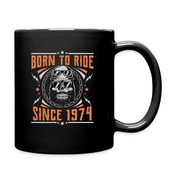 Born to ride since 1974 Biker Rocker anniversaire - Mug uni - noir - Droite