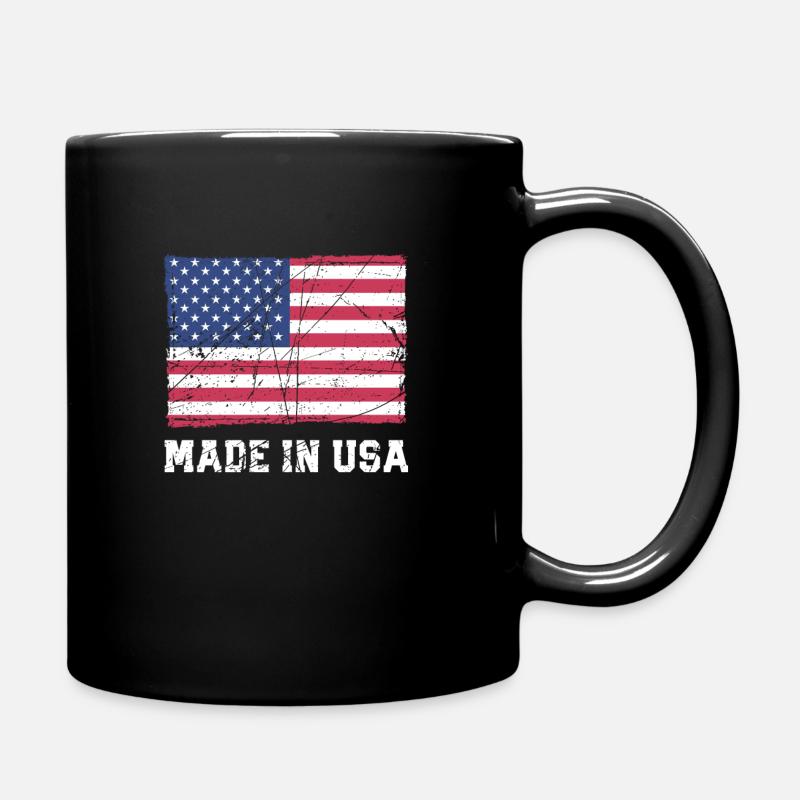 USA Flagge / Made in USA - Tasse einfarbig - Schwarz