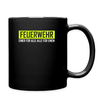 Fire Department One For All For A Gift - Full Colour Mug - black - Right