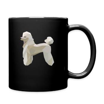 Pudel - Tasse einfarbig - Schwarz - Rechts