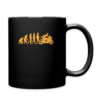 Motorrad Evolution - Tasse einfarbig - Schwarz - Rechts
