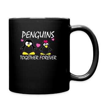 Pinguine Paar Für Immer Zusammen Bleiben Geschenk - Tasse einfarbig - Schwarz - Rechts
