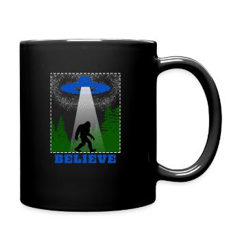 Bigfoot UFO Believe Aliens poison paranormal Yeti - Mug uni - noir - Droite