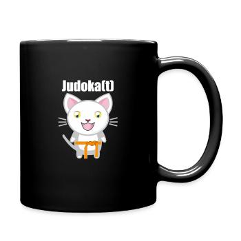 Judo Katze ! Geschenk Geschenkidee - Tasse einfarbig - Schwarz - Rechts