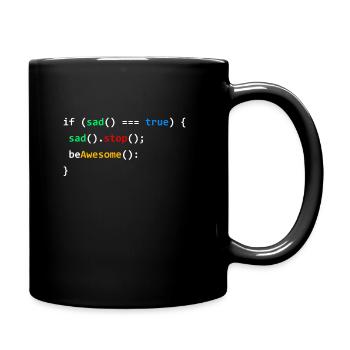 Si triste soyez génial programmation codage cadeau nerd - Mug uni - noir - Droite