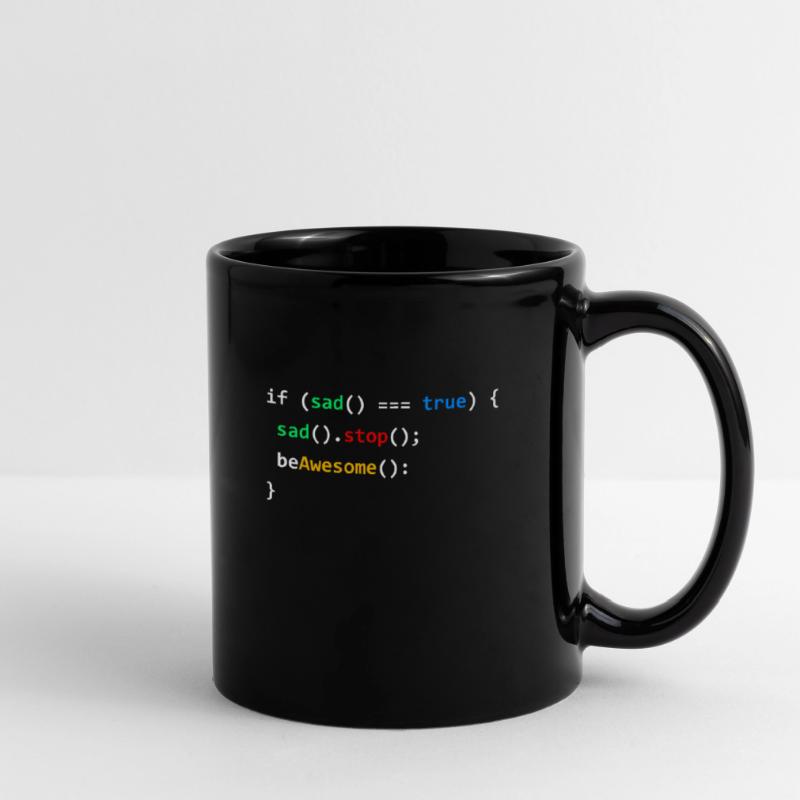If Sad Be Awesome Programming Coding Nerd Gift Full Colour Mug