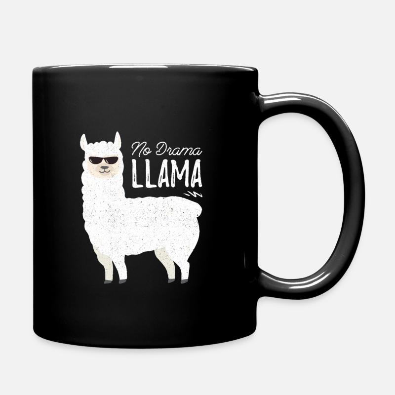 No drama llama - Tasse einfarbig - Schwarz