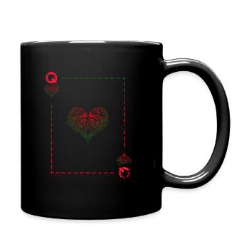 Herz Ass Poker Karte Halloween Kostüm lustig - Tasse einfarbig - Schwarz - Rechts