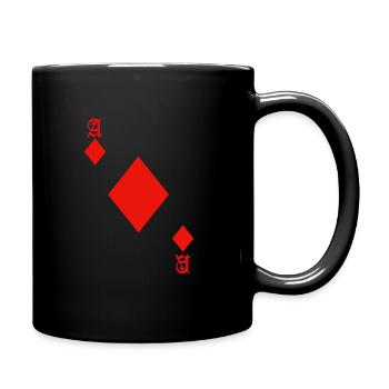 Karo Ass Poker Karte Halloween Kostüm lustig - Tasse einfarbig - Schwarz - Rechts