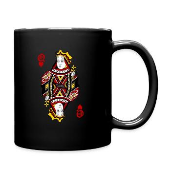 Herz Dame Poker Karte Halloween Kostüm lustig - Tasse einfarbig - Schwarz - Rechts