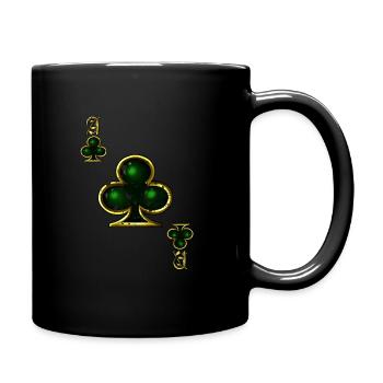Cross Ace Poker Card Halloween Costume Funny - Full Colour Mug - black - Right