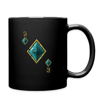 Karo Ass Poker Karte Halloween Kostüm lustig - Tasse einfarbig - Schwarz - Rechts