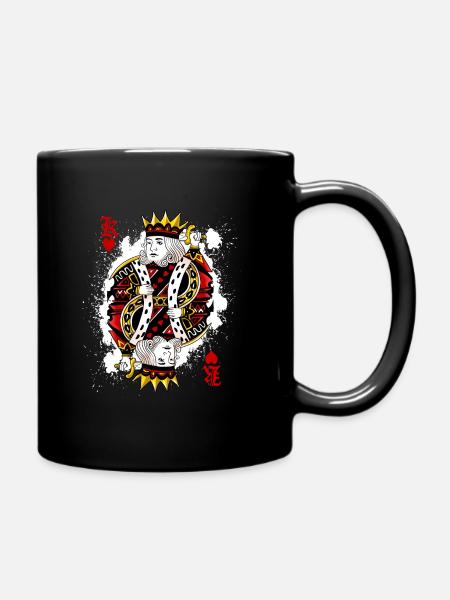 Herz König Poker Karte Halloween Kostüm lustig - Tasse einfarbig - Schwarz