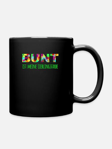Colorful is my favorite color against racism - Full Colour Mug - black