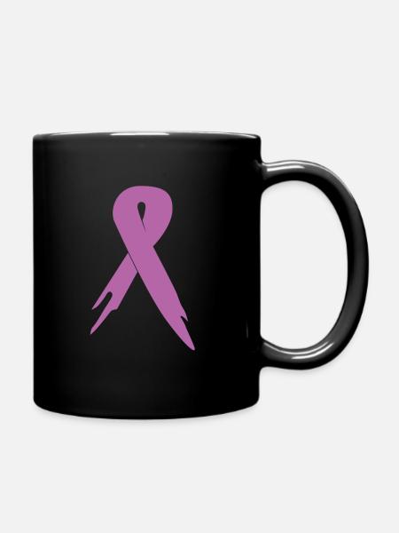 Krebs Schleife Shirt Geschenk - Tasse einfarbig - Schwarz
