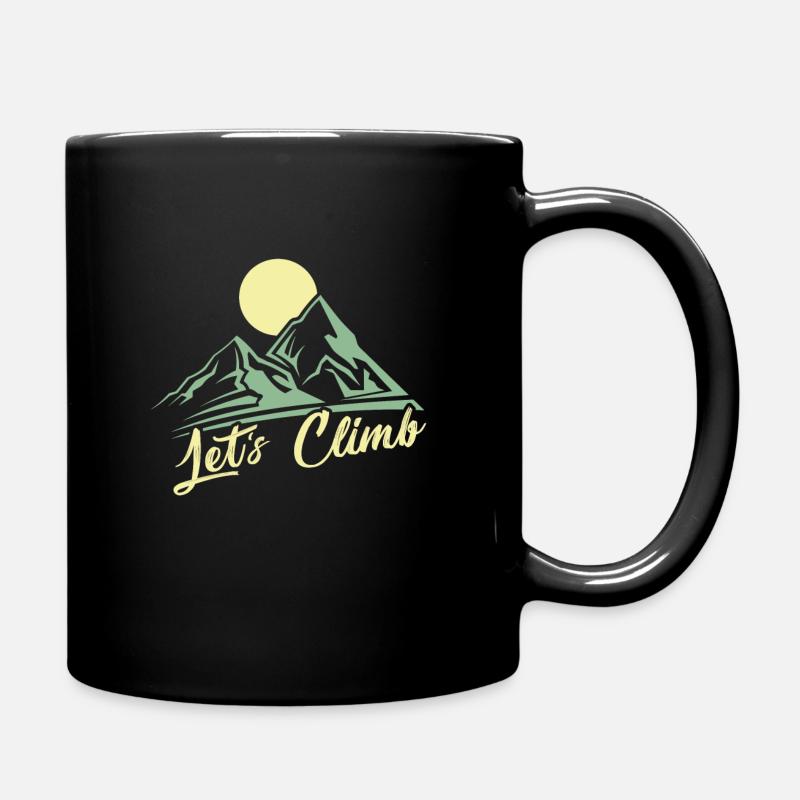 Let's climb - Tasse einfarbig - Schwarz