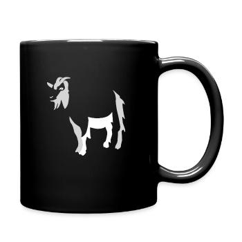 Artsy Goat Farmer Ranch Countryside Livestock Gift - Full Colour Mug - black - Right