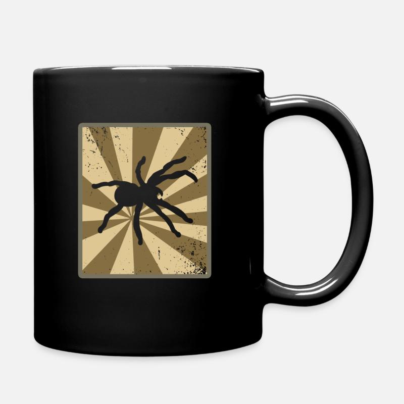 Spider retro - Full Colour Mug - black