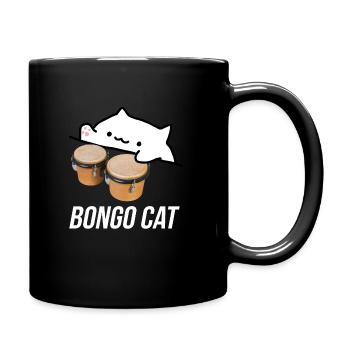 bongo cat - Full Colour Mug - black - Right