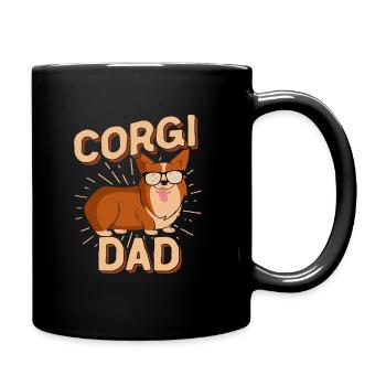 Corgi Dad Men Pembroke Welsh Corgi Pet Dog Lover - Full Colour Mug - black - Right
