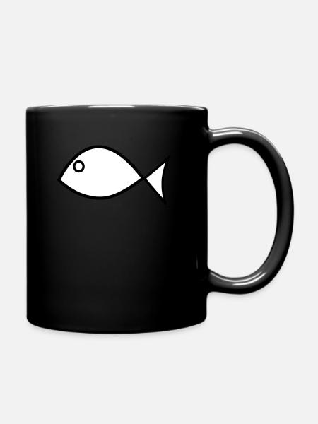 poisson - Mug uni - noir