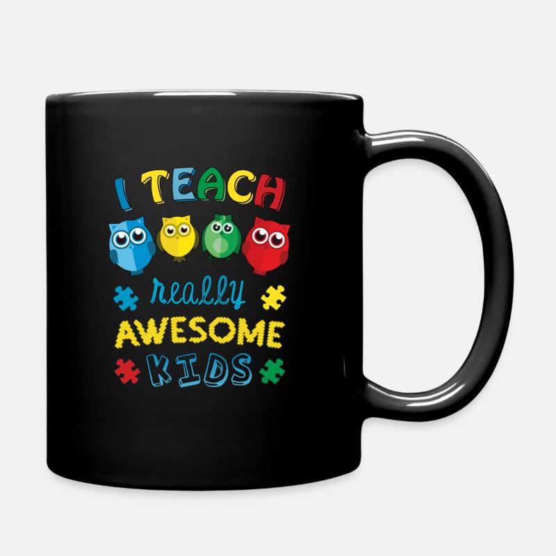 Autism Teacher Autism Awareness - Full Colour Mug - black
