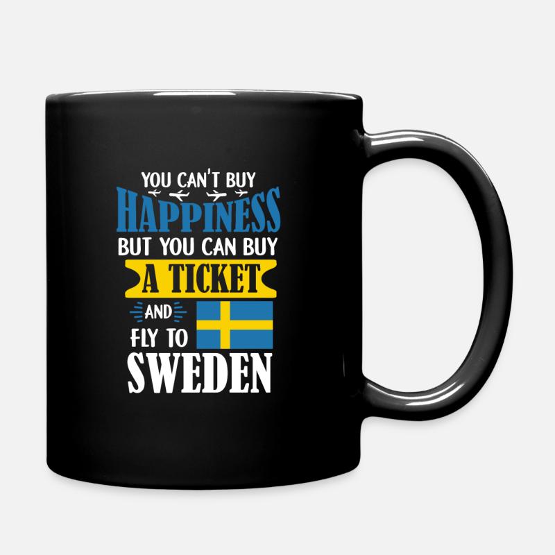 Ticket nach Schweden T-shirt Geschenk stolz Heimat - Tasse einfarbig - Schwarz