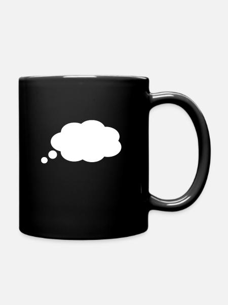 thought bubble - Full Colour Mug - black