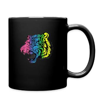 Tête de tigre - Chat sauvage - Animaux sauvages - Mug uni - noir - Droite