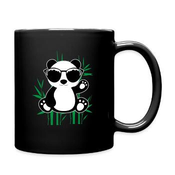 Panda Sunglasses Children Gift - Full Colour Mug - black - Right