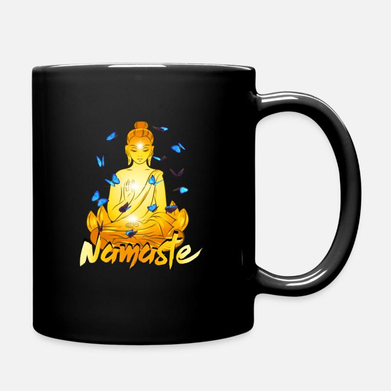 Namaste Yoga Buddha - Mug uni - noir