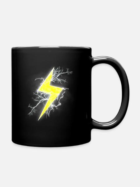 lightning shirt boys get this new design - Full Colour Mug - black