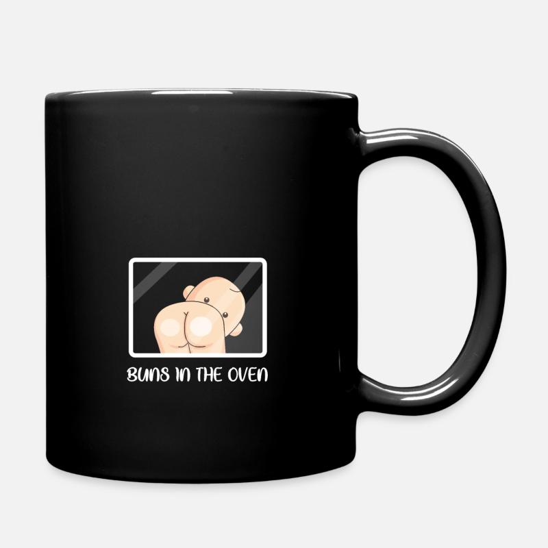Schwangerschaft Schwanger Baby Geburt Geschenk - Tasse einfarbig - Schwarz