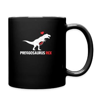 Schwangerschaft Schwanger Baby Geburt Rex Geschenk - Tasse einfarbig - Schwarz - Rechts