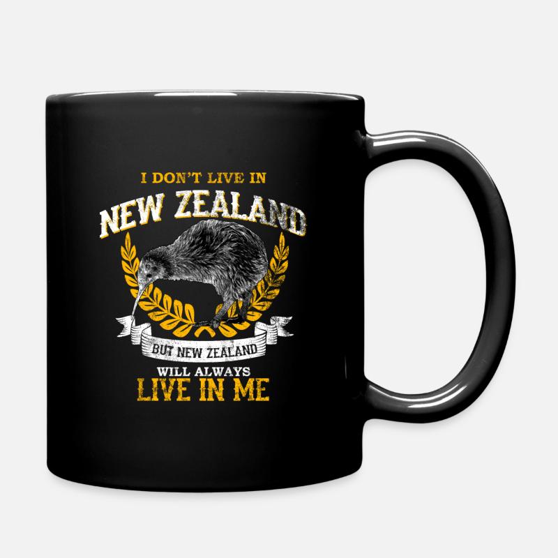 Neuseeland - Tasse einfarbig - Schwarz