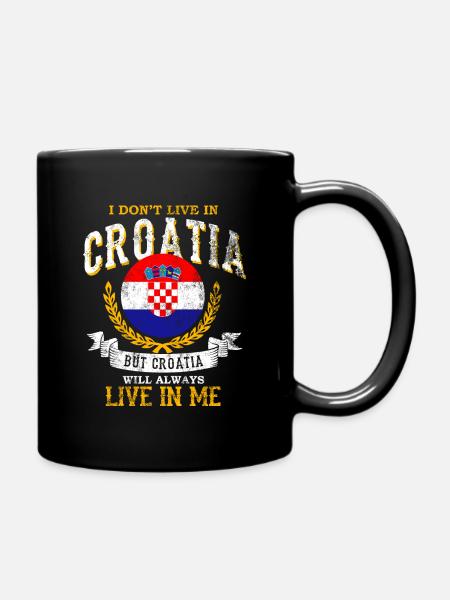 Croatie - Mug uni - noir