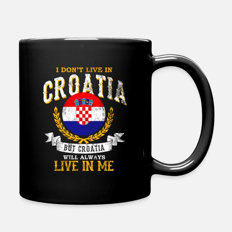 kroatien - Tasse einfarbig - Schwarz